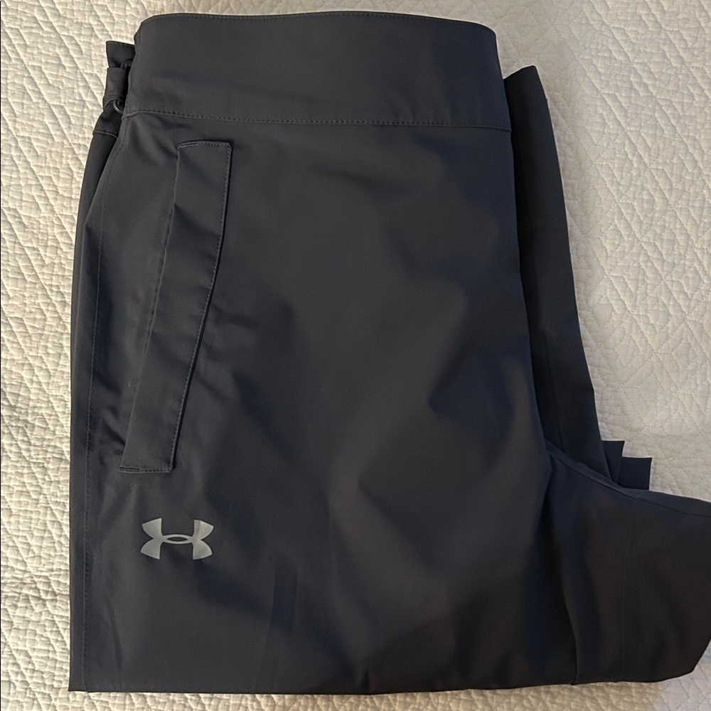 Under Armour Black Performance Golf Pants with Reflective Logo